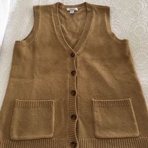 Tog Shop Petite Tan Patch Pocket Sweater Vest